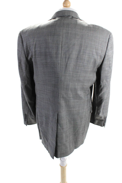 Austin Reed Mens Two Button Notched Lapel Front Pocket Blazer Gray Size 38