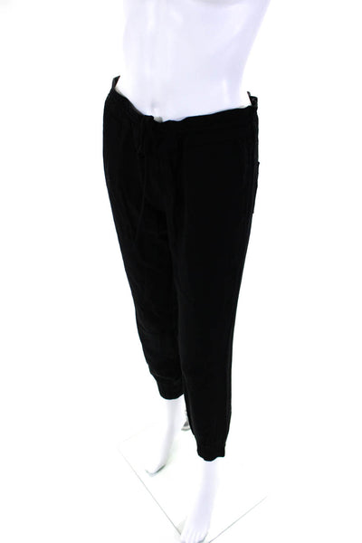 Paige Womens Drawstring Waist Mid Rise Light Jogger Pants Black Size 25