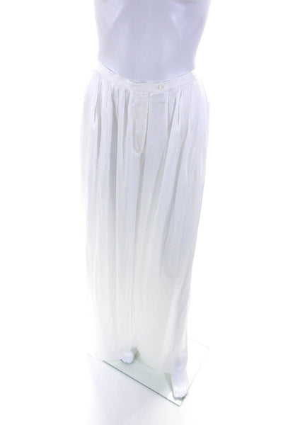 Lioness Womens High Rise Wide Leg Trousers Porcelain White Size Extra Small