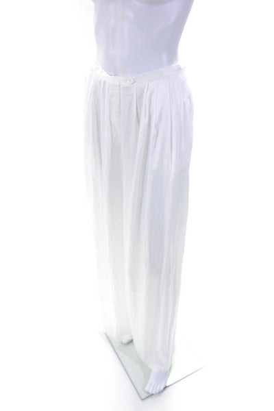 Lioness Womens High Rise Wide Leg Trousers Porcelain White Size Extra Small