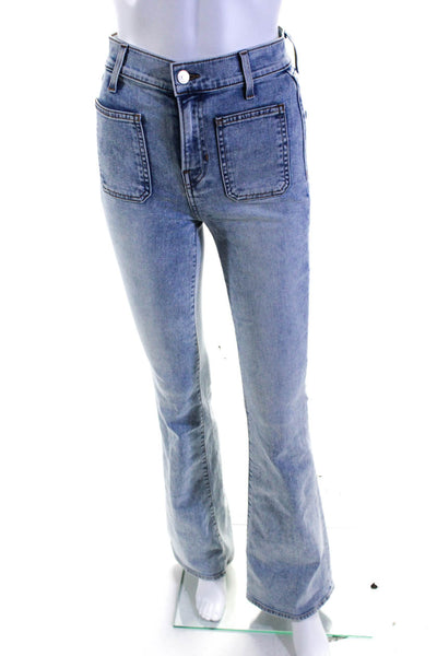 Veronica Beard Jeans Womens High Rise Florence Flare Leg Jeans Blue Size 24