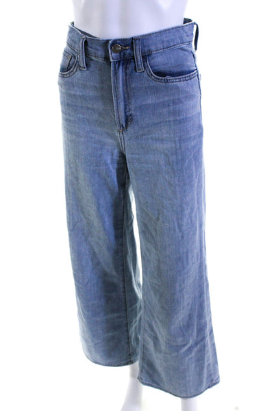 Joes Jeans Womens The Mia High Rise Wide Ankle Jeans Blue Denim Size 25