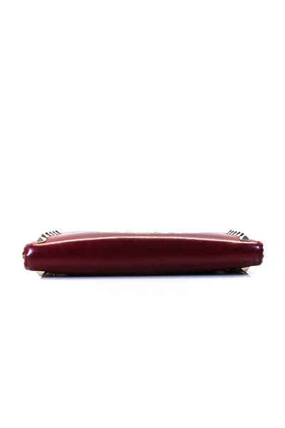 Valentino Garavani Womens Rockstud Zip Around Leather Continental Wallet Red