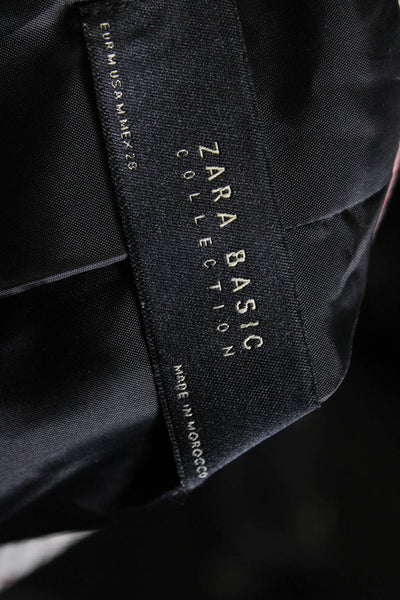 Zara Basic Collection Womens Plaid Two Button Blazer Black Red Size Medium
