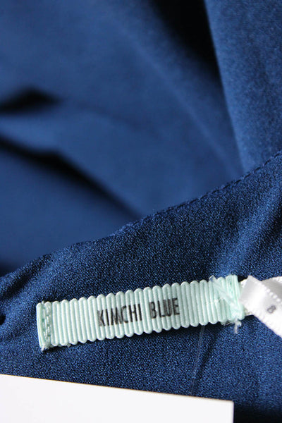 Kimchi Blue Womens Cut Out V-Neck Sleeveless Zip Up Mini Dress Blue Size 8