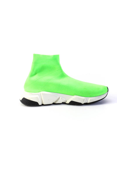 Balenciaga Womens Neon Green Slip On Knit Socks Training Sneakers Shoes Size