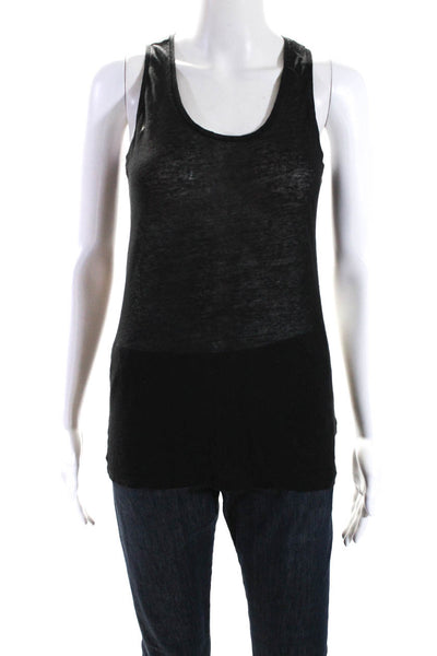 Acne Studios Womens Scoop Neck Sleeveless Tank Top Black Size Small