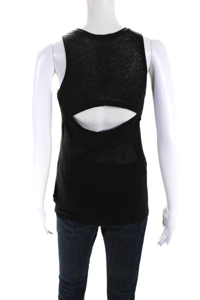 Acne Studios Womens Scoop Neck Sleeveless Tank Top Black Size Small