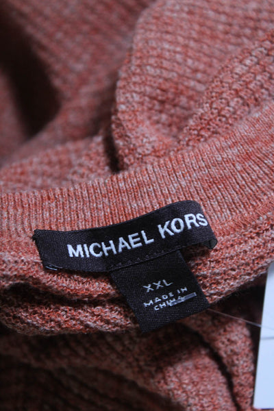KORS Michael Kors Mens Long Sleeve Crew Neck Sweater Orange Size XXL