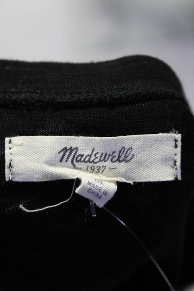 Madewell Womens Sleeveless Scoop Neck Side Slit Tank Dress Black Size Medium