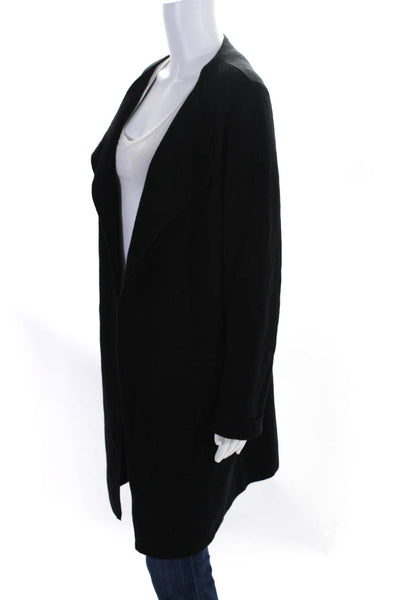 J Crew 365 Womens Long Sleeves Cardigan Sweater Black Wool Size Medium