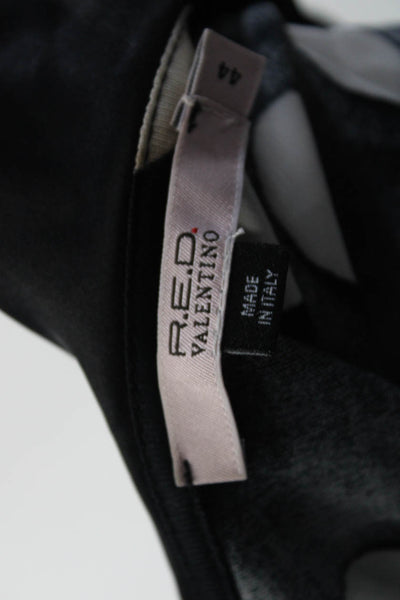 RED Valentino Womens Silk Polka Dot Sleeveless Wrap Dress Black Beige Size EUR 4