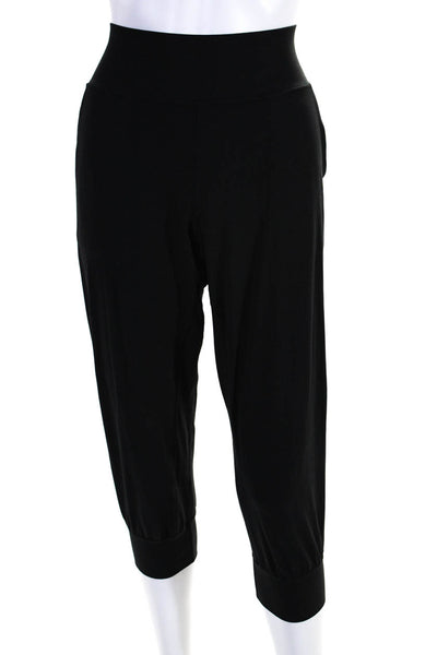 Lululemon Womens Pull On High Rise Cropped Athletic Pants Black Size 10