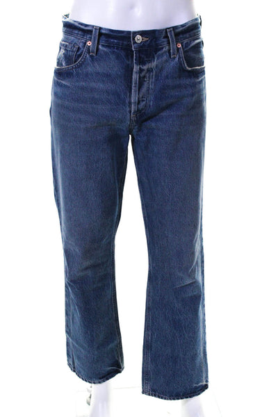 Citizens of Humanity Mens Button Fly Denim Straight Leg Jeans Pants Blue Size 28