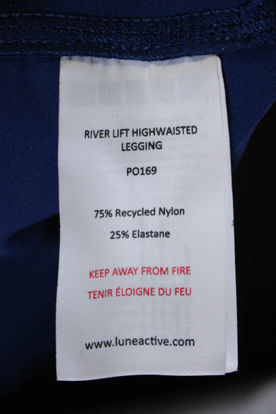 Lune Womens River Lift High Waisted Athletic Leggings Pants Blue Size Large