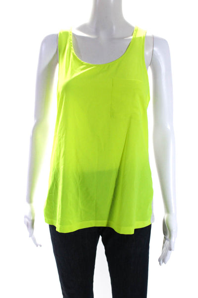 Catherine Catherine Malandrino Womens Crepe Jersey Tank Top Yellow Size S