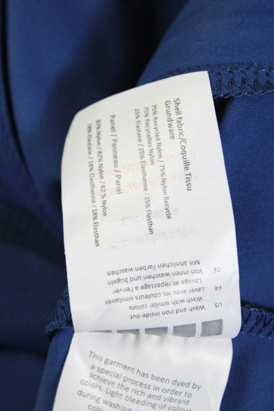 Lune Womens River Lift Slim Fit Mock Neck Full Zip Jacket Blue Size Extra Small