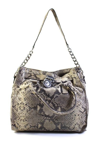 Michael Kors Women's Top Handle Snap Closure Leather Shoulder Handbag Size M