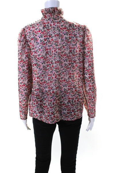 Robert Rodriguez Women's Round Neck Long Sleeves Floral Blouse Size 6