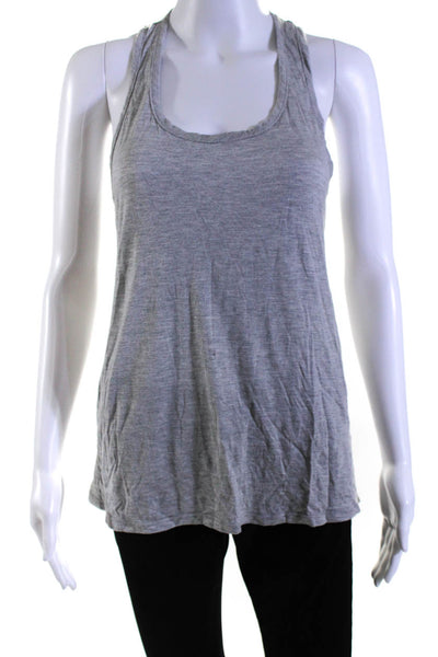 Haute Hippie Womens Jersey Knit Scoop Neck Tank Top T-Shirt Gray Size XS