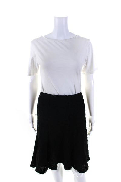 Nanette Lepore Womens Hook & Loop Blazer Cardigan Skirt Set Black Size XS
