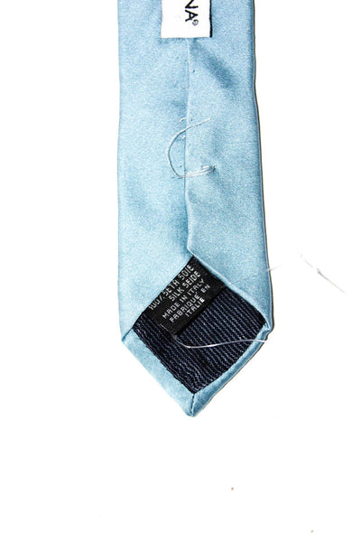 Dolce & Gabbana Cravatte Mens Silk Classic Length Necktie Blue