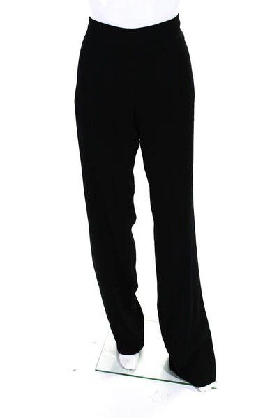 Valentino Womens Straight Leg High Rise Side Zip Pants Black Size 10