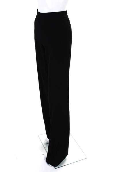 Valentino Womens Straight Leg High Rise Side Zip Pants Black Size 10