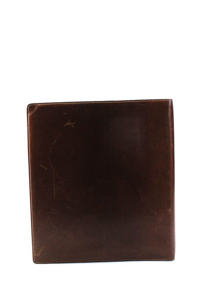 Gucci Unisex Vintage 1987 Leather Folio Agenda Planner Calendar Brown