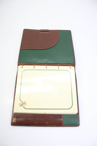 Gucci Unisex Vintage 1987 Leather Folio Agenda Planner Calendar Brown