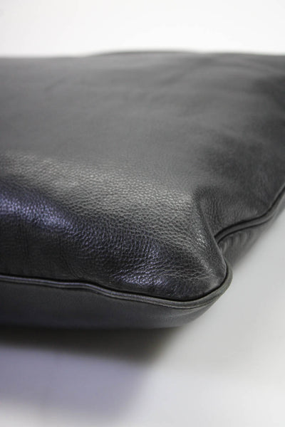 Michael Kors Womens Leather Gold Tone Metal Top Handle Black Clutch Handbag