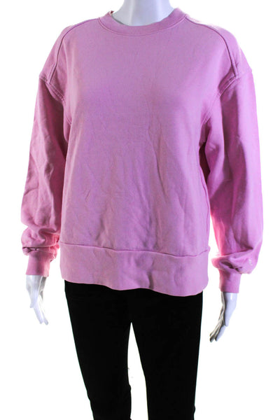 Everlane Womens Organic Cotton Round Neck Pullover Sweatshirt Top Pink Size XS