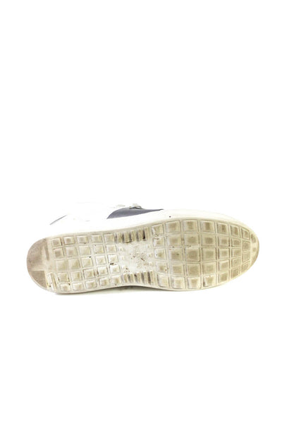 Valentino Garavani Womens Leather Low Top Studded Laced Sneakers White Size 7.5