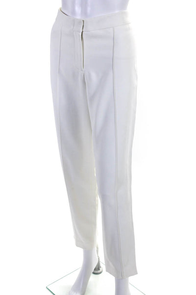 Yigal Azrouel Womens White High Rise Pleated Straight Leg Dress Pants Size 8