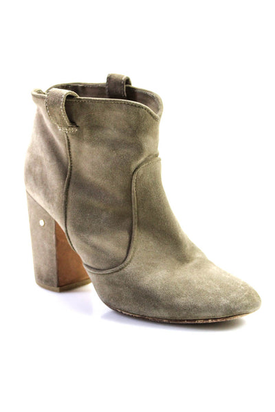 Laurence Dacade Womens Suede Pull On Ankle Boots Taupe Brown Size 39 9