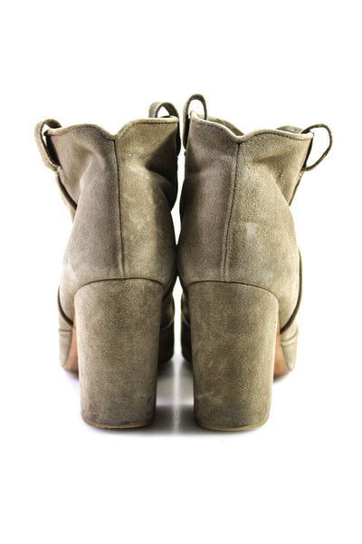 Laurence Dacade Womens Suede Pull On Ankle Boots Taupe Brown Size 39 9