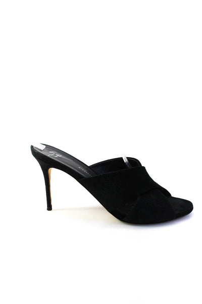 Giuseppe Zanotti Design Womens Stiletto Mules Sandals Black Suede Size 41 11