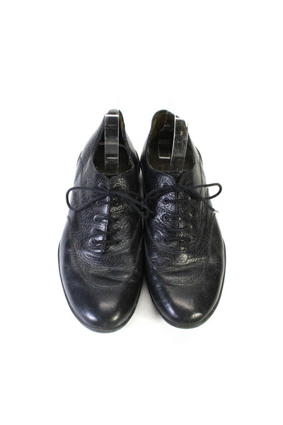 Arche Mens Leather Round Toe Lace Up Oxfords Dress Shoes Black Size 43 13