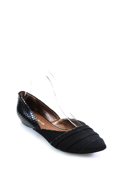 Donald J Pliner Womens Slip On Low Heels Patent Leather Black Size 6 US