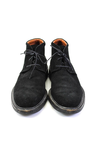Tods Mens Suede Lace Up Chukka Ankle Boots Black Size 8.5