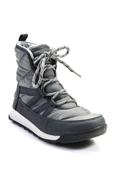 Sorel Womens Round Toe Colorblock Lace-Up Tied Ankle Snow Boots Gray Size 7.5