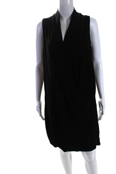 Bryn Walker Womens Stretch V-Neck Sleeveless Mini Dress Black Size M