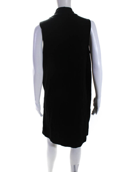 Bryn Walker Womens Stretch V-Neck Sleeveless Mini Dress Black Size M