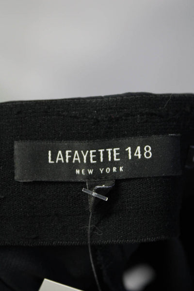 Lafayette 148 New York Womens Elastic Waist Side Zip Tapered Pants Blue Size 14