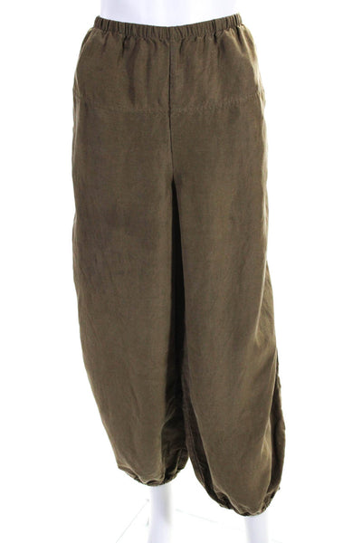 By Malene Birger Womens Elastic Waistband Straight Leg Pants Brown Size IT 38