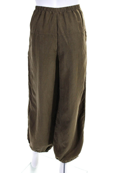 By Malene Birger Womens Elastic Waistband Straight Leg Pants Brown Size IT 38