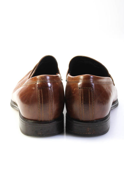 Cole Haan Mens Leather Slip On Penny Loafers Dress Shoes Brown Size 9.5M