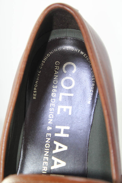 Cole Haan Mens Leather Slip On Penny Loafers Dress Shoes Brown Size 9.5M