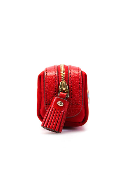 Anya Hindmarch  Women's Zip Closure Tassel Pouch Wallet Red Size S