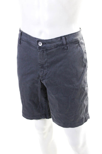 Adriano Goldschmied Mens Zip Front Four Pocket Shorts Gray Size 34